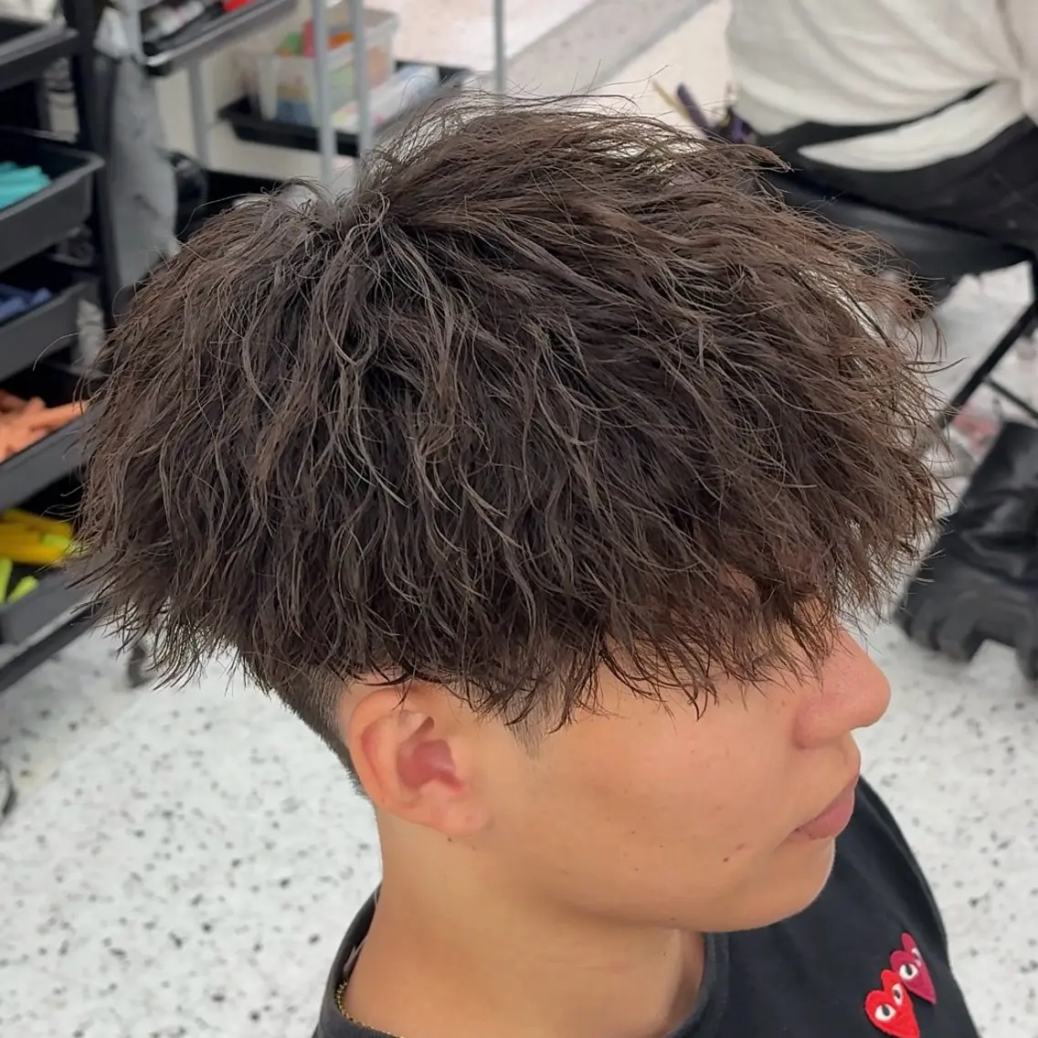 ショート パーマ メンズ カット パーマ 小山内 陸のヘアスタイル