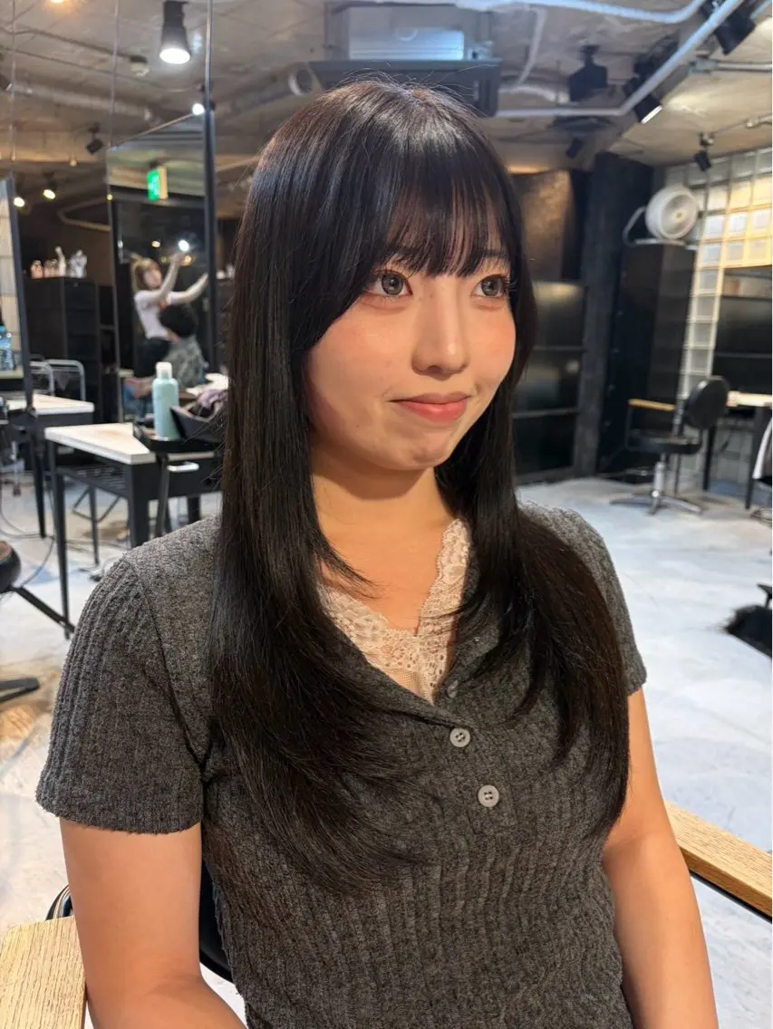 ロング 顔周りカット 💓縮毛カラー/ COCORO💓のヘアスタイル