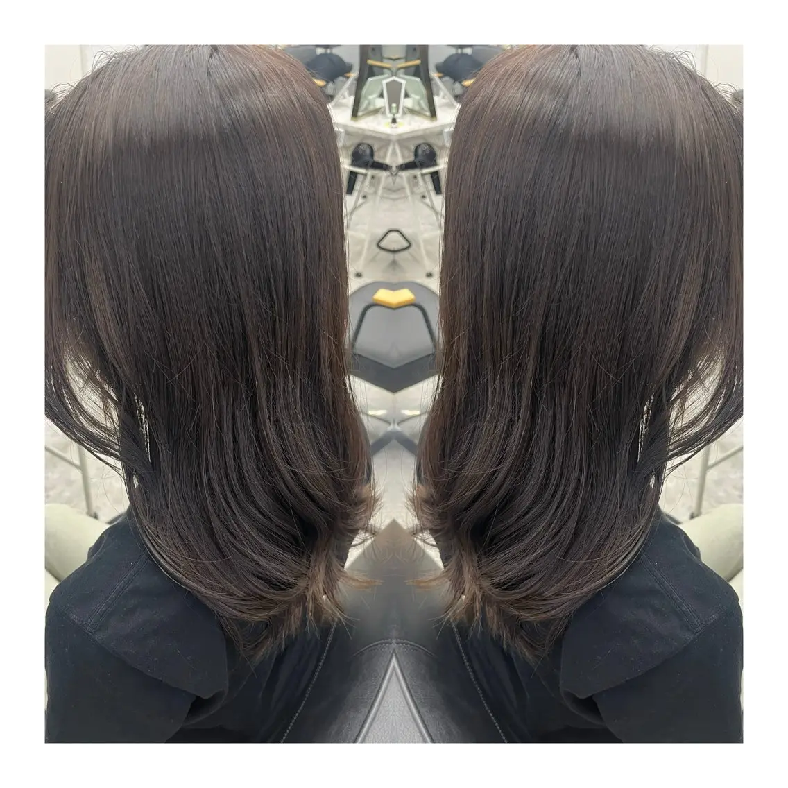 ロング カット ヘアカラー トリートメント 🩶韓国艶髪🇰🇷 下本夕綺のヘアスタイル