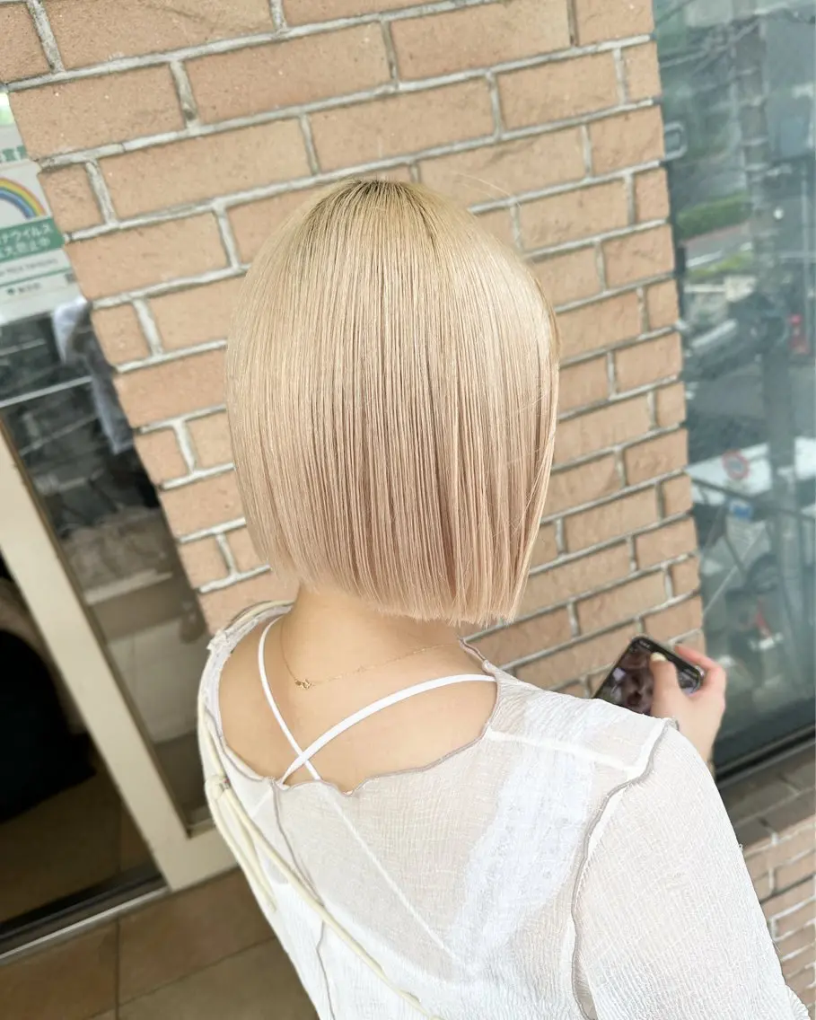 ミディアム 🔥コテ巻き風 ボブパーマ🔥のヘアスタイル