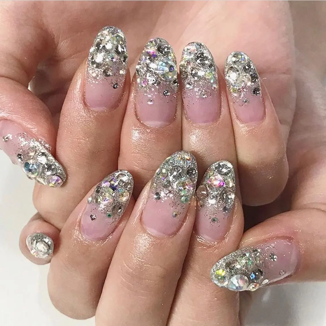 ネイル 渋谷／チップ長さ出し 👑アプレgel-xのネイルデザイン