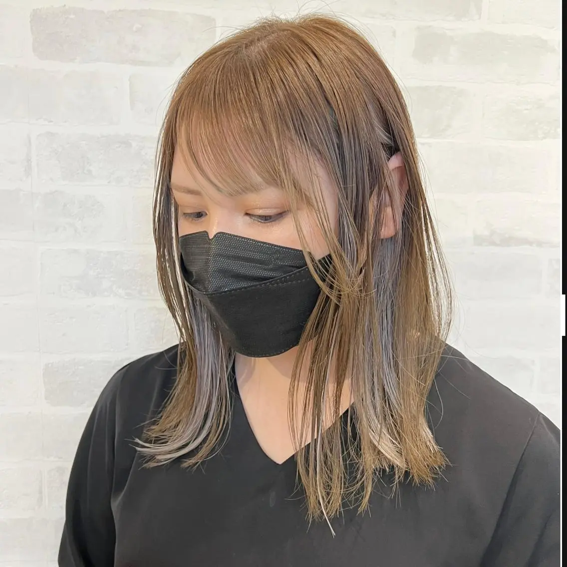 ミディアム カラー 顔周りカット/透明感 カラー🤍大塚蛍のヘアスタイル