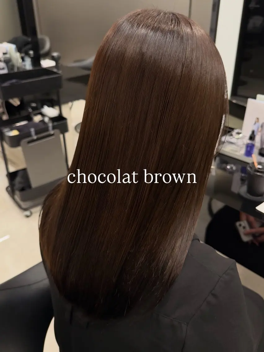 ロング カラー ブリーチ ブラウンカラー ショコラブラウン ヘアカラー 💜ひな💜韓国レイ ヤー/透明感/美髪のヘアスタイル