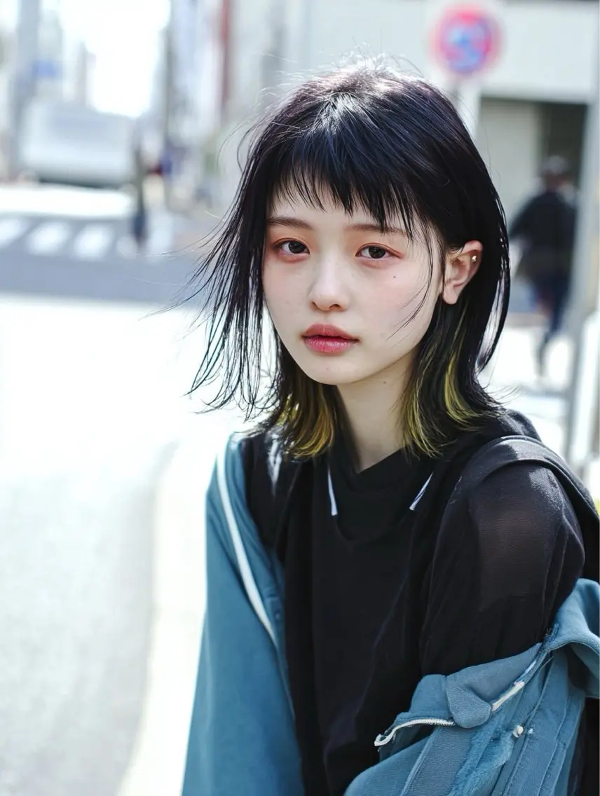 ショート カラー スダユーヤ 💫推しカラーウルフのヘアスタイル