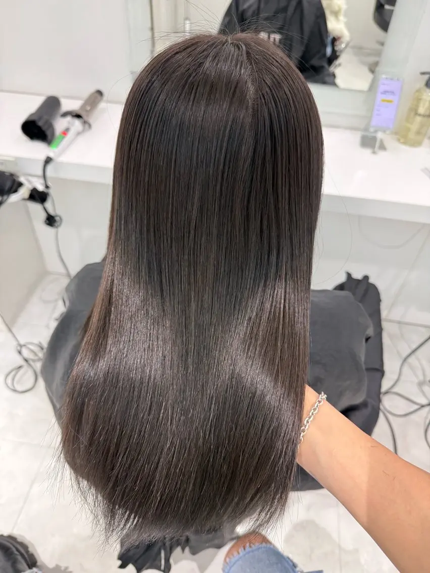 セミロング カラー ヘアカラー トリートメント ♡上品韓国髪♡ブラ ウン/SAYATOのヘアスタイル