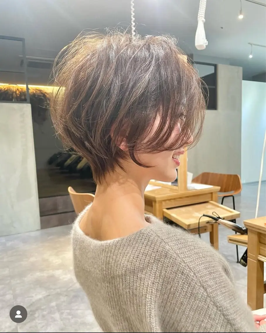 ショート カット ヘアカラー トリートメント 似合わせショート特化 /豊中/すがいゆうのヘアスタイル
