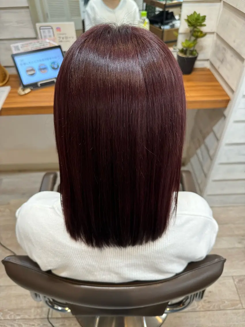 ミディアム カット ヘアカラー トリートメント 大谷 歩未のヘアスタイル