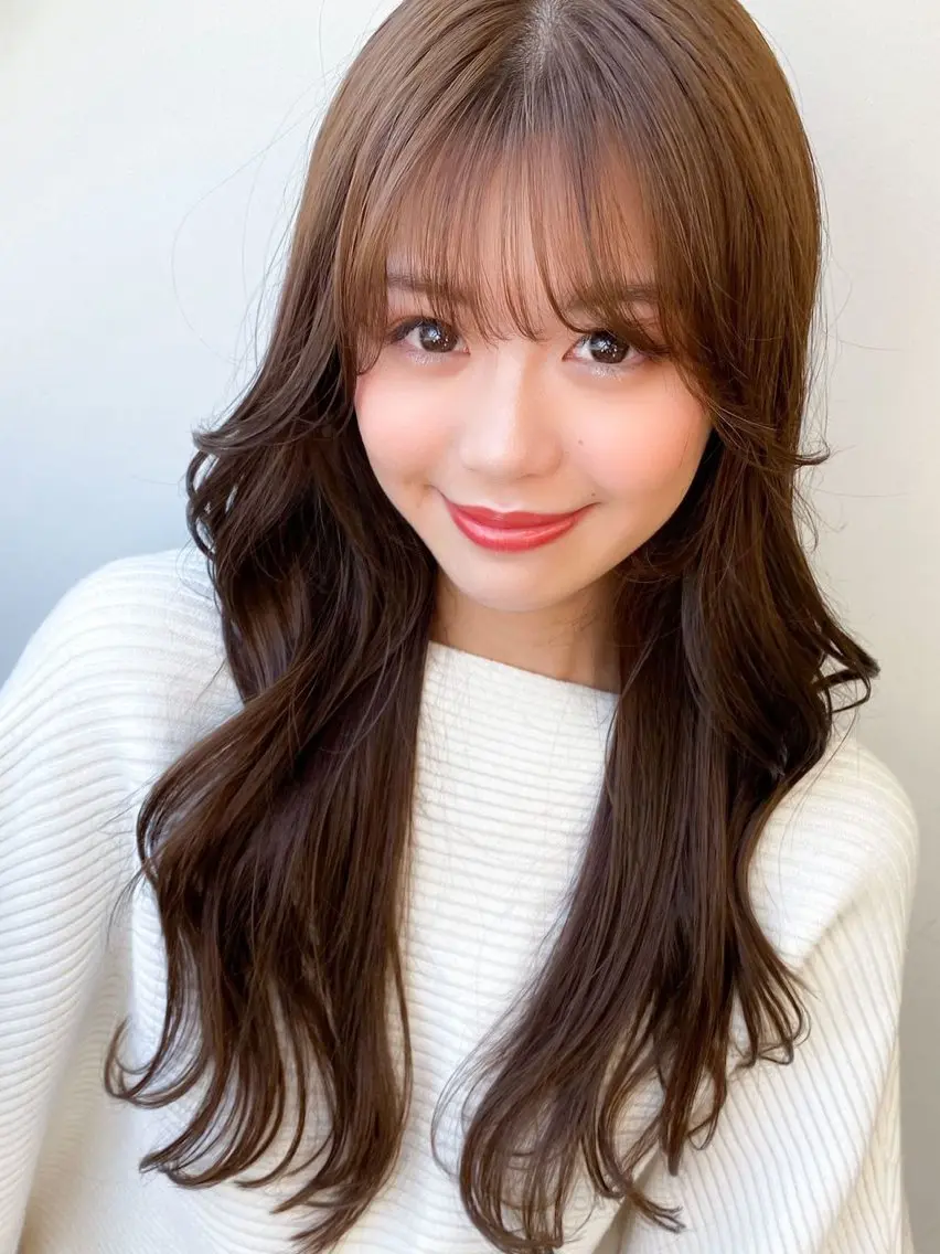 ✨少し整えるだけで垢抜け。似合わせ前髪カット+艶カラー+1stepトリートメント🍀.*の写真