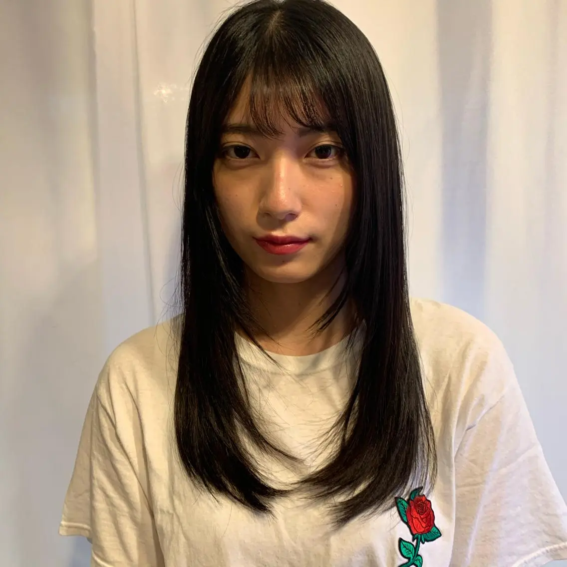 ロング カラー 黒髪 トリートメント トリートメント ウルフ、レイヤー 、メンズカットSHOのヘアスタイル