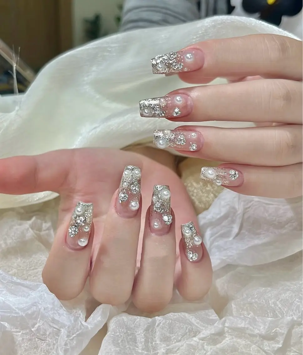 ネイル アートネイル オーロラネイル チークネイル 長さ出し フットネイル ハンドネイル Blossom nail_研修のネイルデザイン