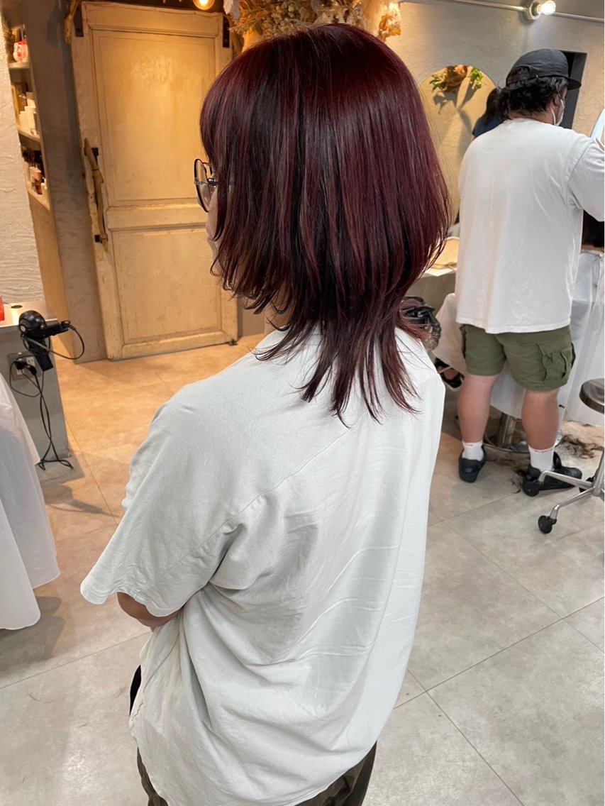 ミディアム ゆだい ワンカラー✨ カット✂️のヘアスタイル