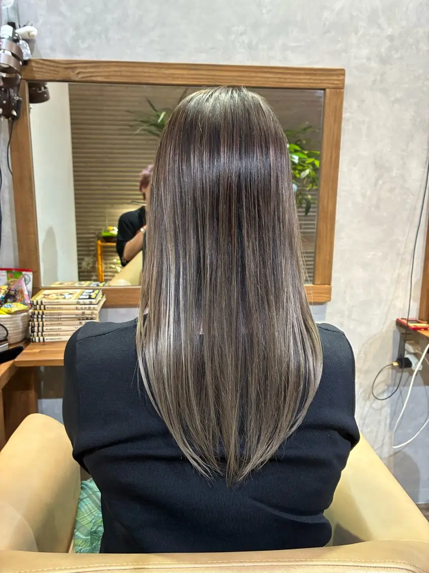ロング カラー ロング カット ヘアカラー 金田 拓也のヘアスタイル