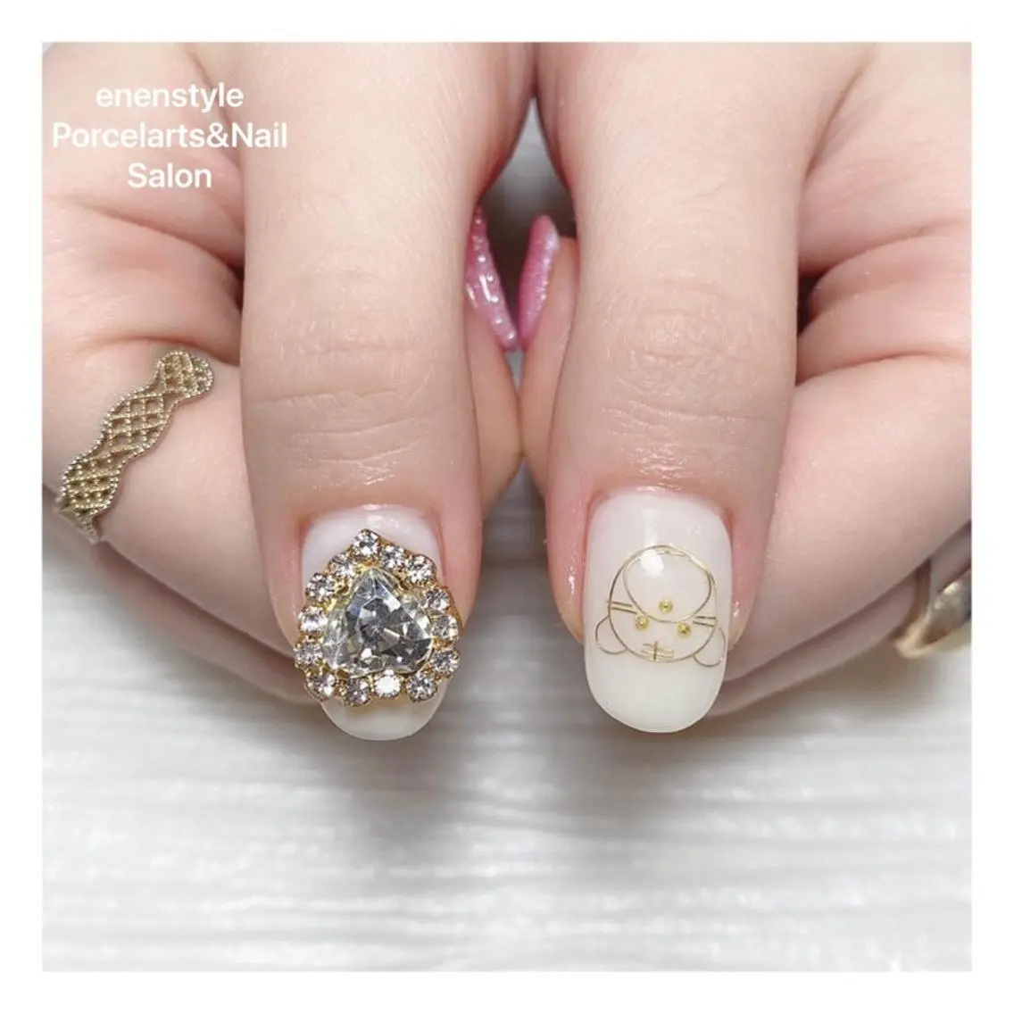 ミディアム ネイル 🐾enen style 🐾のネイルデザイン