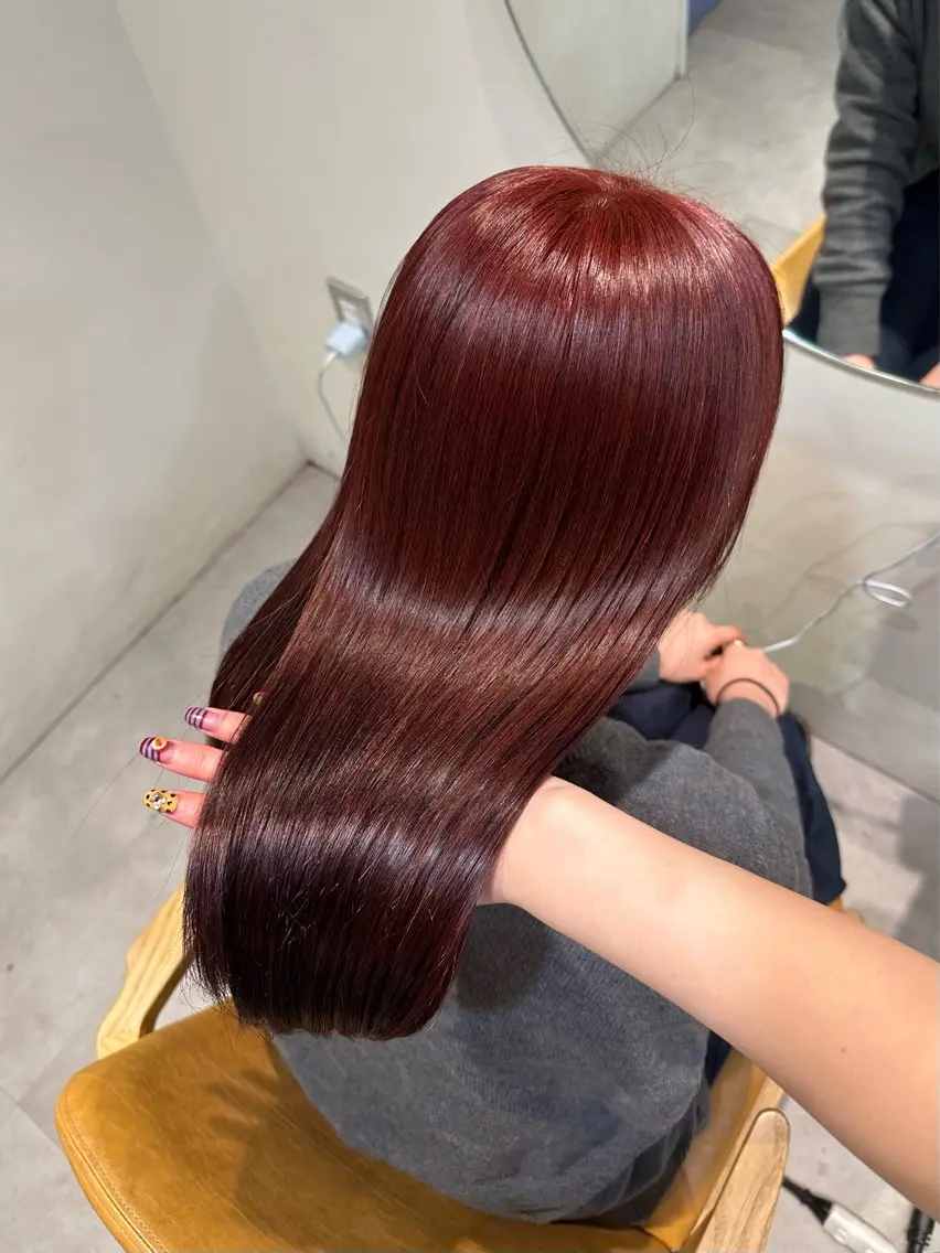 ロング カラー ヘアカラー HANAME 原宿美容室のヘアスタイル