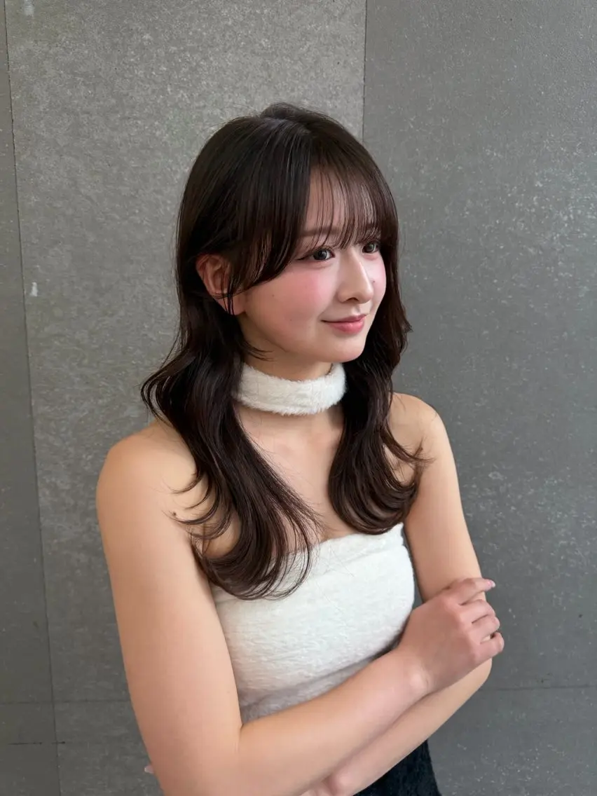 ミディアム 韓国風ヘア レイヤーカット カット ヘアカラー トリートメント 失敗しないレイヤー/ 顔まわり☀️しゅうとのヘアスタイル