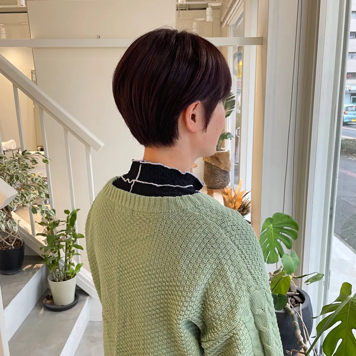 ショート カラー レッドカラー ショートヘア 安西 香利奈のヘアスタイル