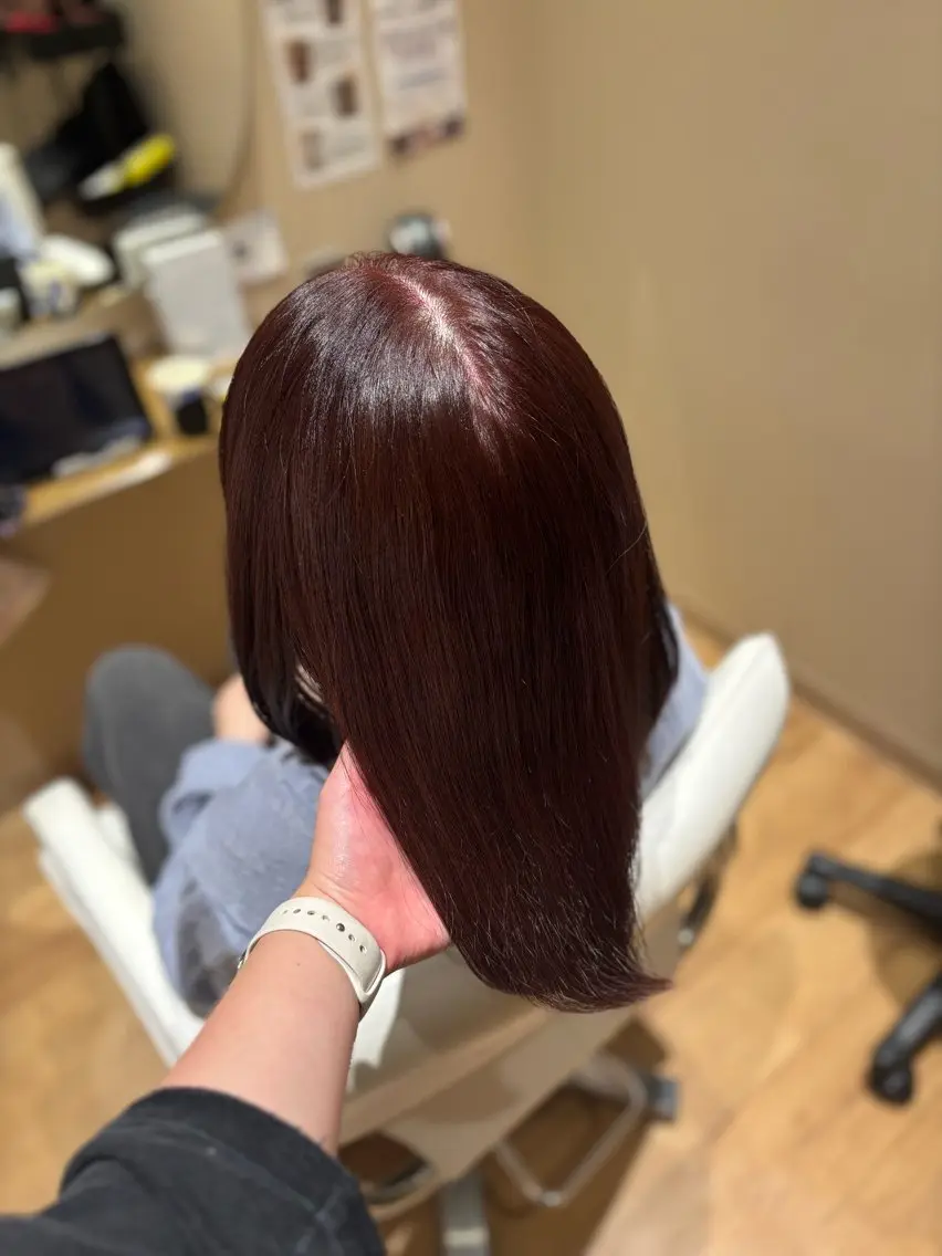 ミディアム ヘアカラー 中島愛佳🐥⸒⸒ 縮毛矯正/艶髪カラーのヘアスタイル