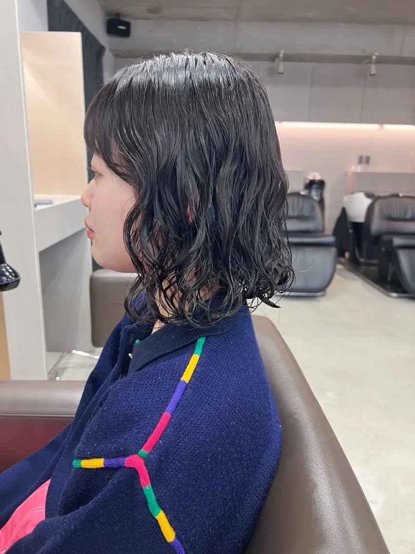 ショート パーマ カット パーマ トリートメント ボブパーマコテ巻き風 パーマNo1深江秀平のヘアスタイル