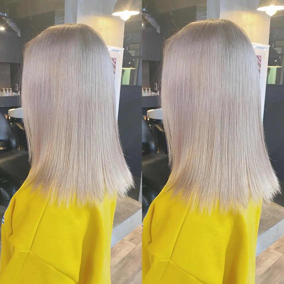 セミロング カラー ヘアカラー yoriダブルカラー 代表すがわらのヘアスタイル