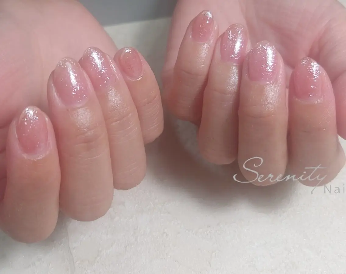 ネイル フラッシュネイル キラキラネイル マグネットネイル マグネットワンカラー ワンカラーネイル ハンドネイル nail serenityのネイルデザイン