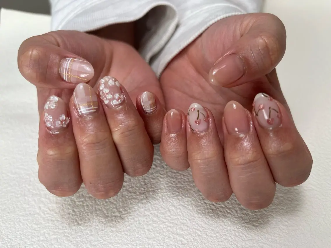 ネイル 春ネイル ハンドネイル nail room.のネイルデザイン