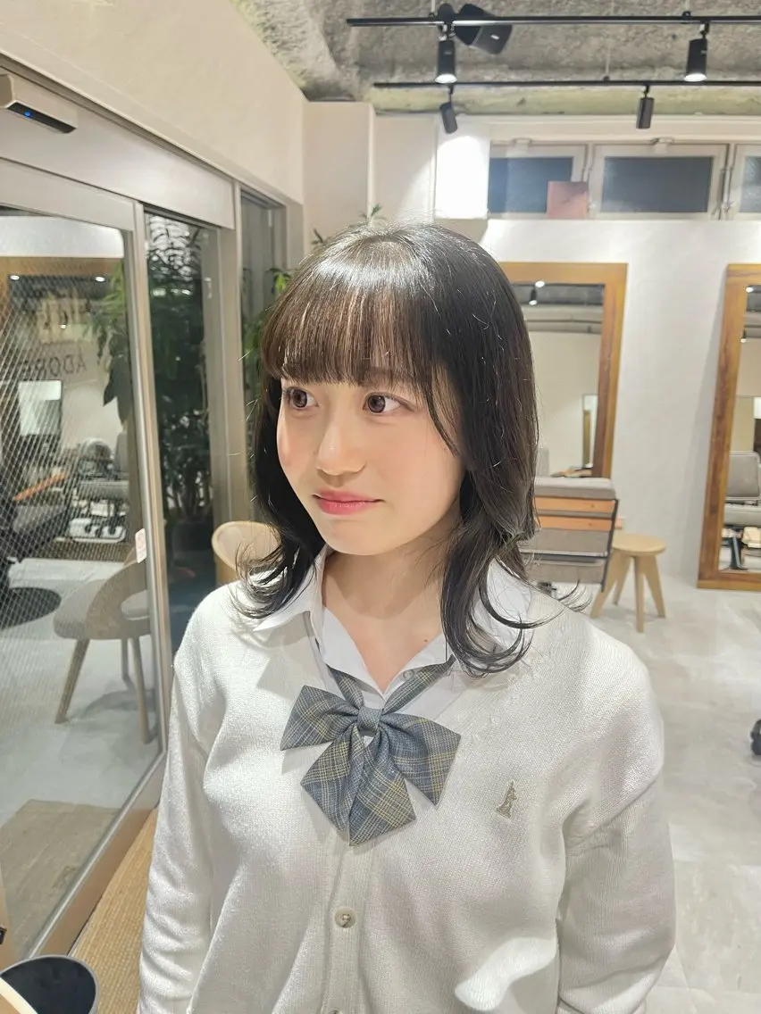 ミディアム カラー グレージュ オリーブグレージュ オリーブグレー 🩵ボブ/レイヤー /髪質改善🩵のヘアスタイル