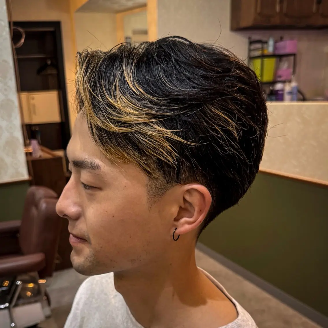 ショート メンズ センターパート ショートヘア カット 立川メンズカット/ メンズパーマ💈三上のヘアスタイル