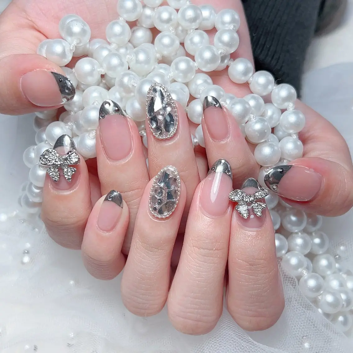 ネイル ハンドネイル M 🌷Nail 長さだし専門店のネイルデザイン