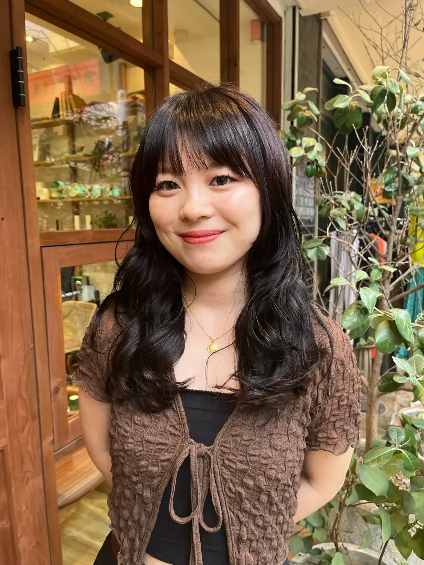 セミロング パーマ ヘアアレンジ ユウ 二子玉川駅 半個室サロンのヘアスタイル