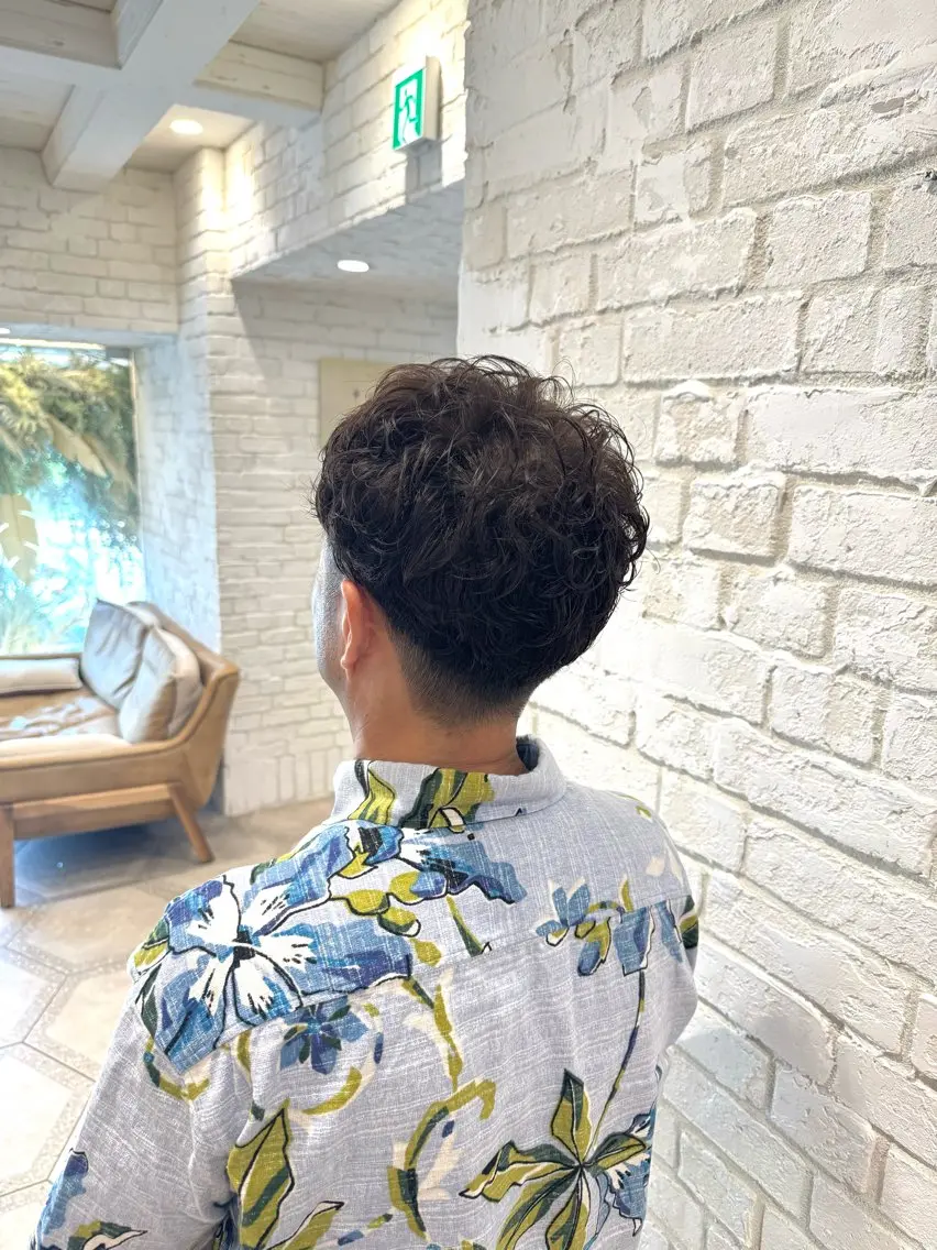 パーマ メンズ メンズパーマ カット パーマ 堀江美容室 千晶のヘアスタイル