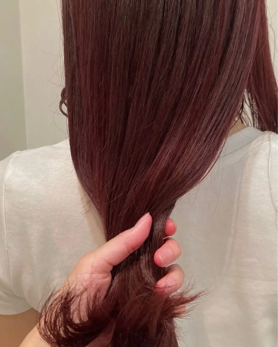 ロング カラー ブリーチ ブリーチなしカラー ピンクカラー カット ヘアカラー トリートメント KANO🌷 艶カラーのヘアスタイル