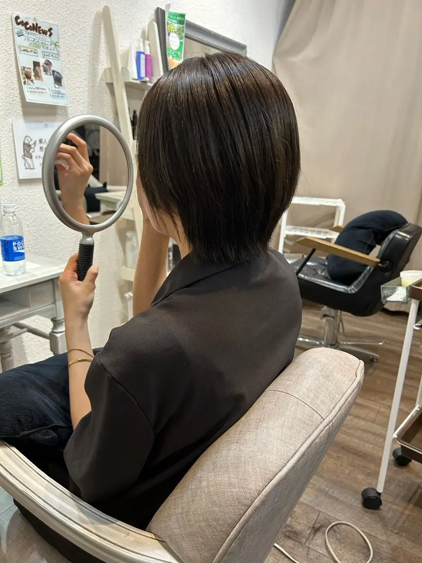 ショート 縮毛矯正 トリートメント 佐藤 良祐のヘアスタイル