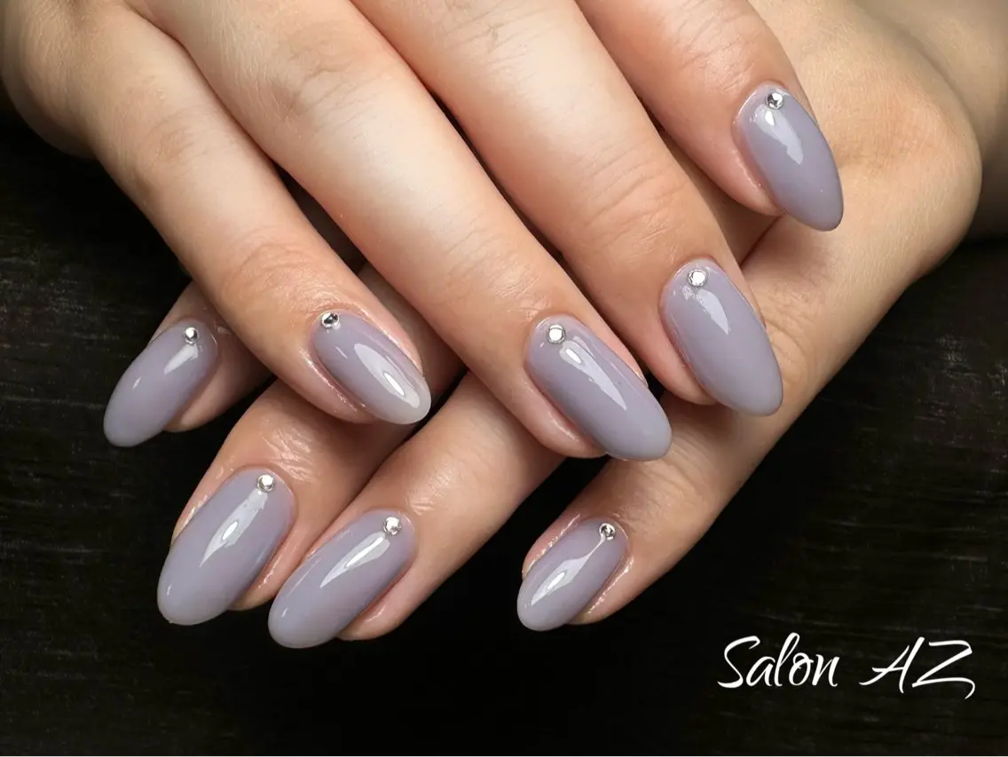 ネイル オフィスネイル ストーンネイル ハンドネイル salon AZのネイルデザイン