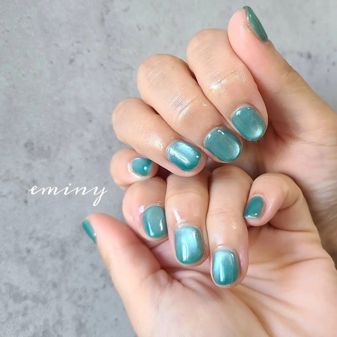 ネイル マグネットネイル マグネットワンカラー ワンカラーネイル nail salon  eminyのネイルデザイン