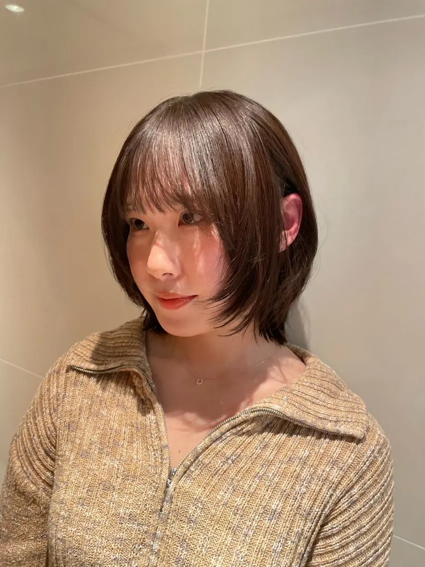 ミディアム レイヤーカット カット ヘアカラー トリートメント レイヤー/縮毛矯正 🪄chihiroのヘアスタイル