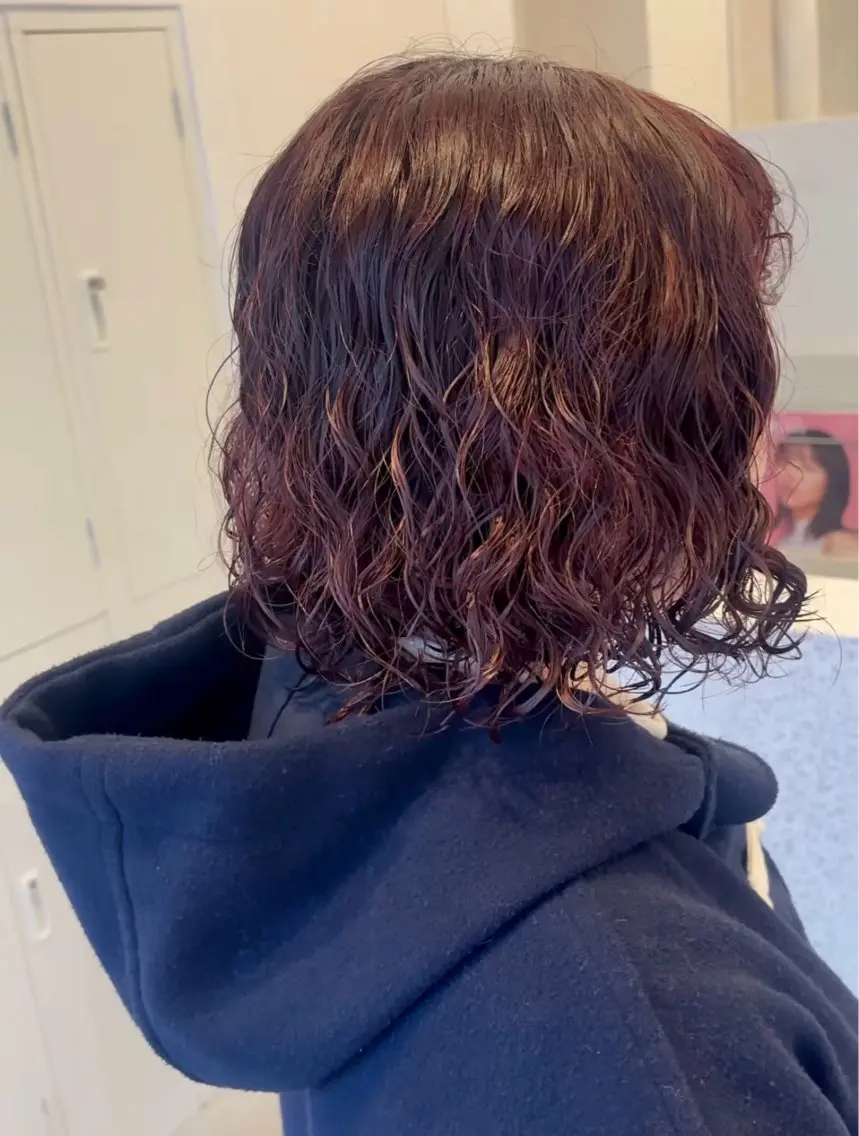 ショート カラー パーマ hisa/melt 西梅田のヘアスタイル