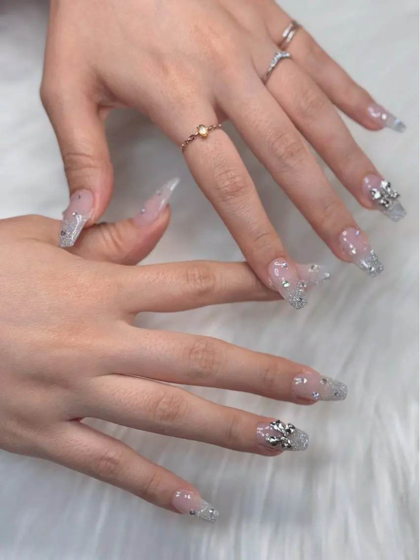 ネイル ジェルネイル ロングネイル マグネットネイル パラジェル 夏ネイル nail sideraのネイルデザイン