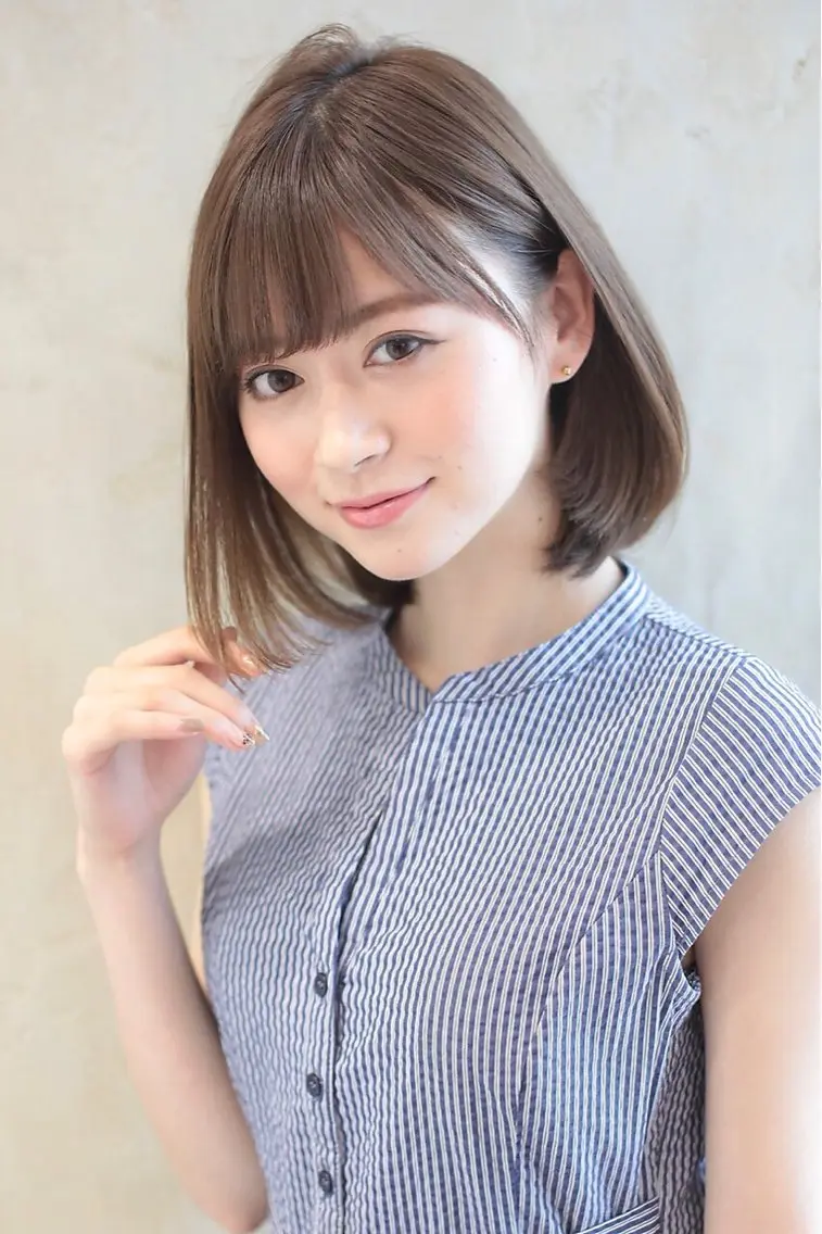ミディアム ショートヘアー◎ 縮毛矯正◎のヘアスタイル