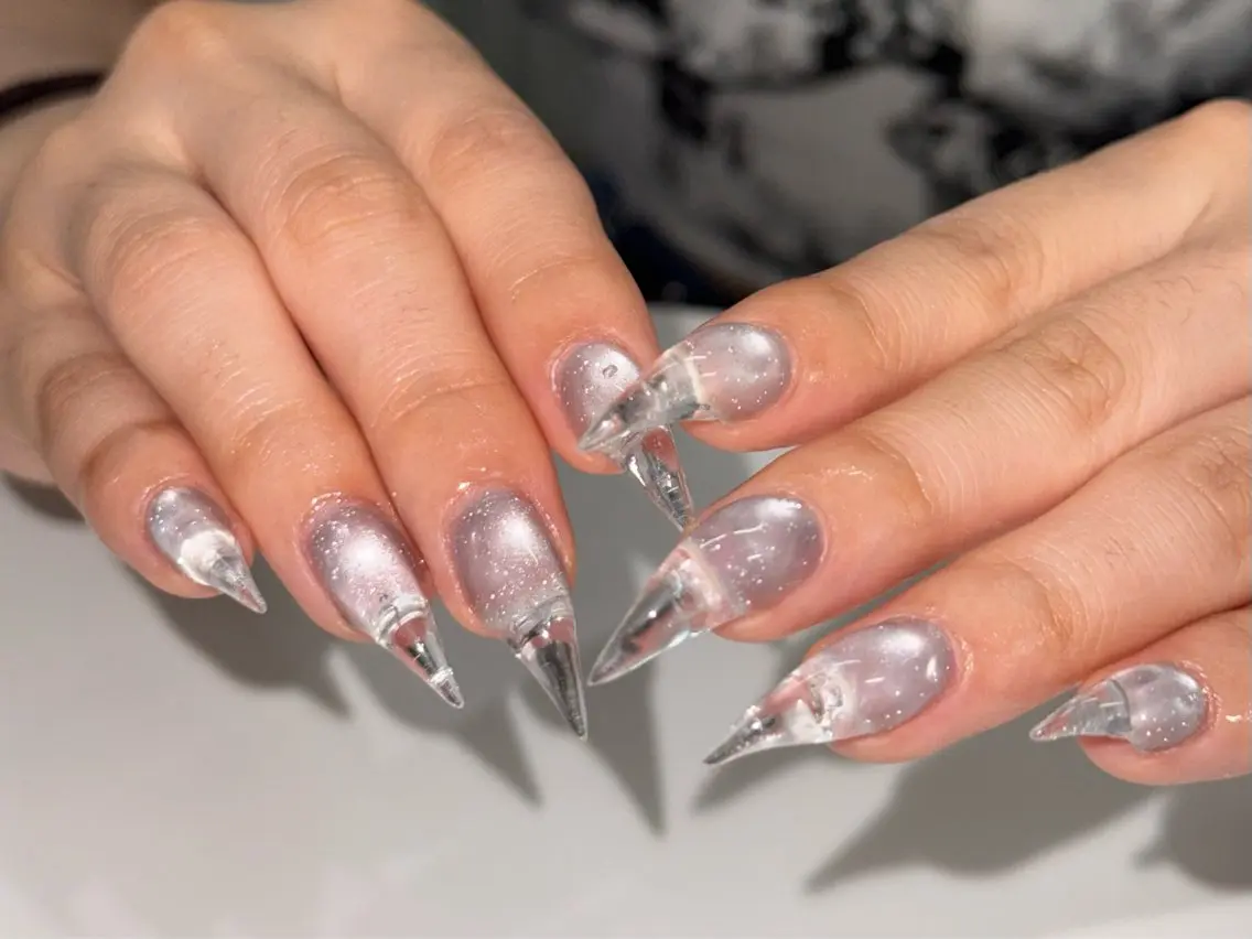 ネイル クリアネイル ハンドネイル WOLTOKYO渋谷 yunaのネイルデザイン