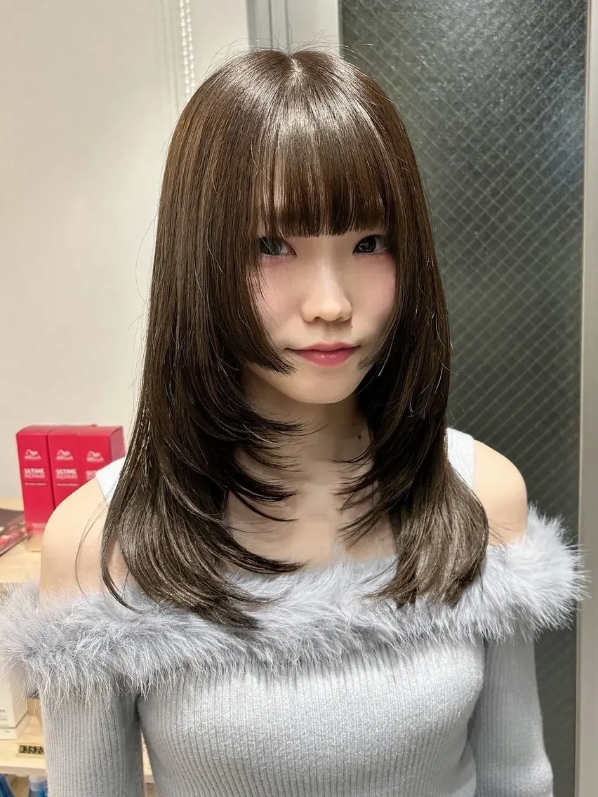 セミロング カット ヘアカラー トリートメント ヘッドスパ ヘアセット 🫧ハッシュレイヤー ×髪質改善🫧清野のヘアスタイル