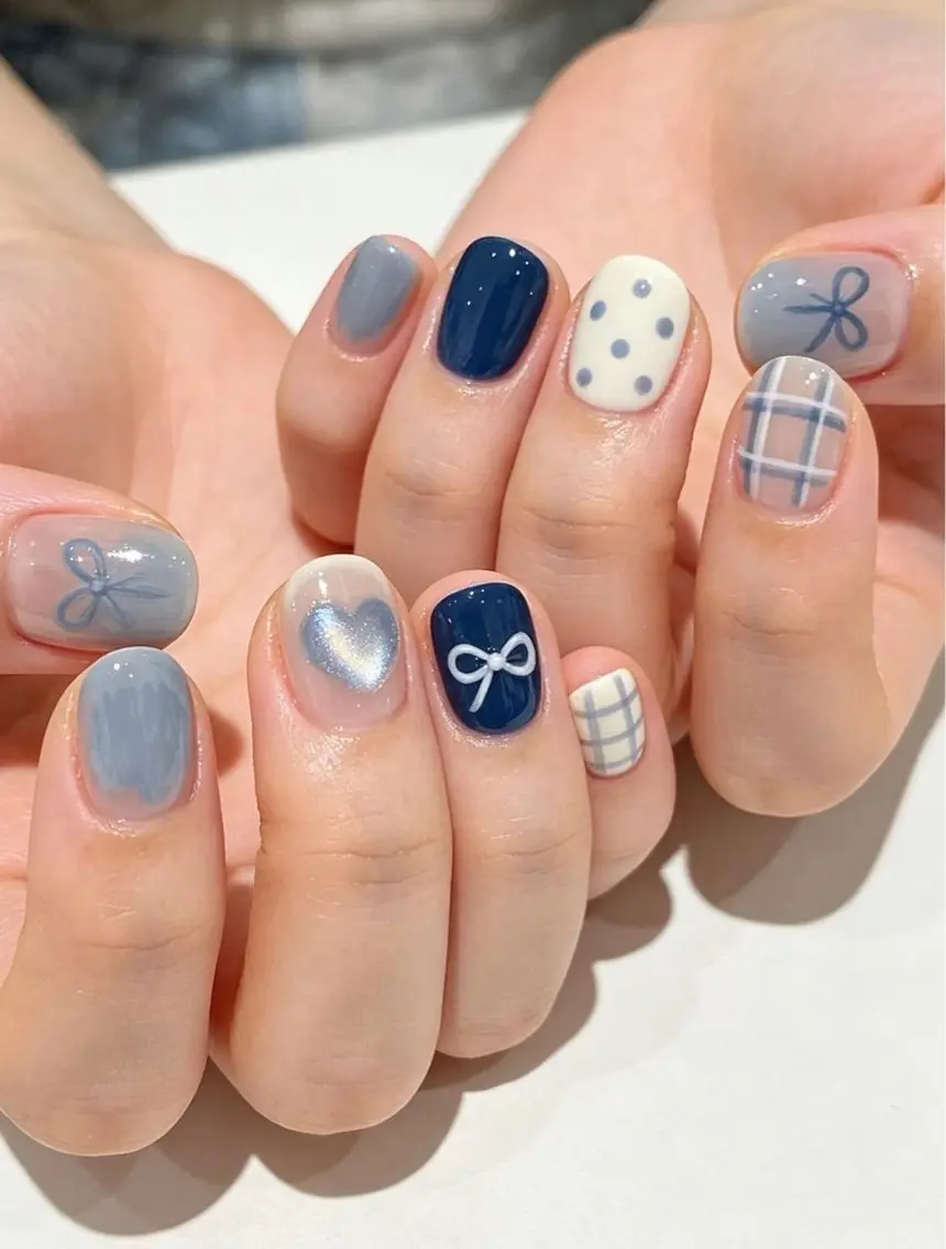 ネイル 長さ出し フレンチネイル グラデーション 韓国ネイル マグネットネイル ハンドネイル Lannie nailのネイルデザイン