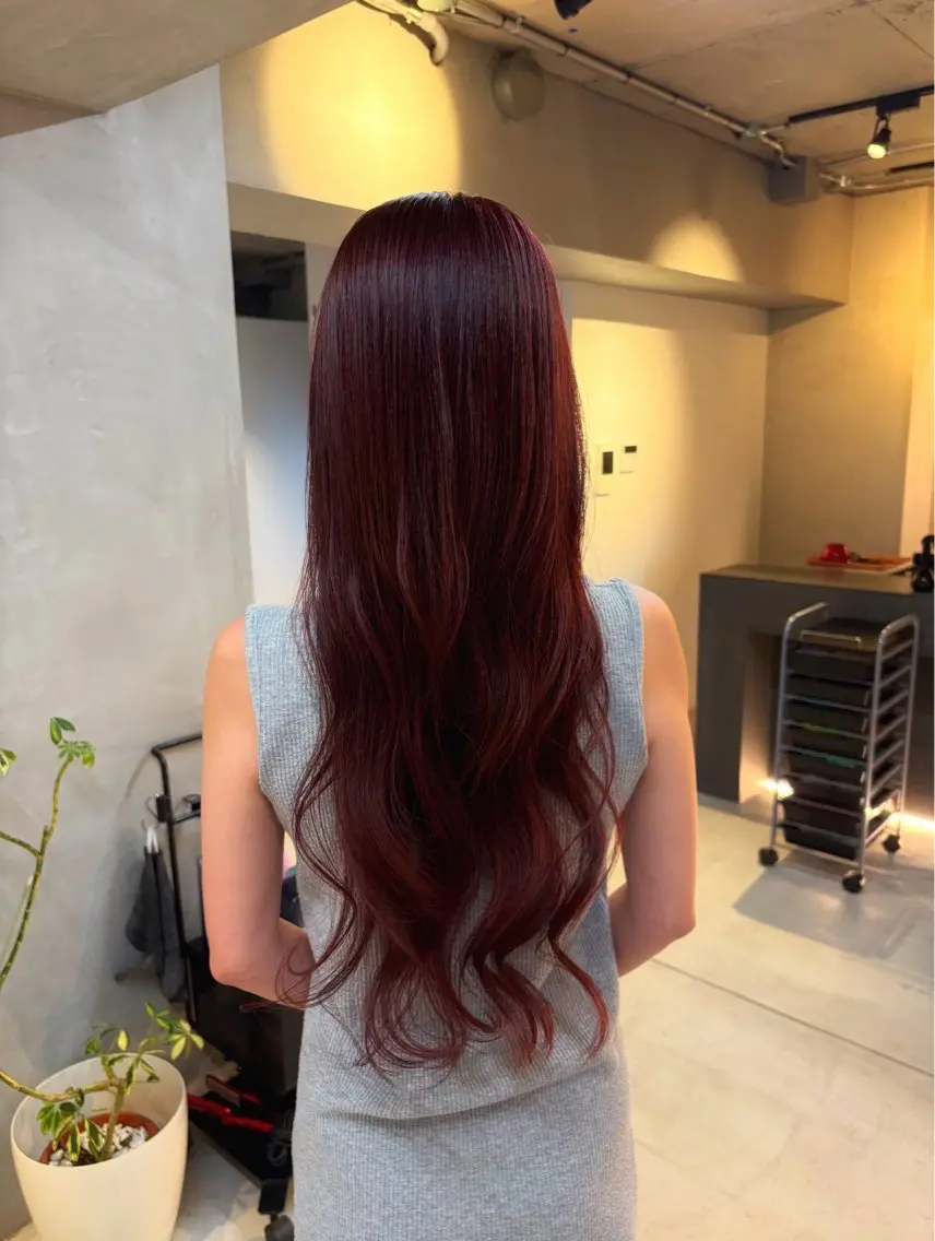 ロング カラー ヘアアレンジ 縮毛矯正特化 指名No.1shunのヘアスタイル