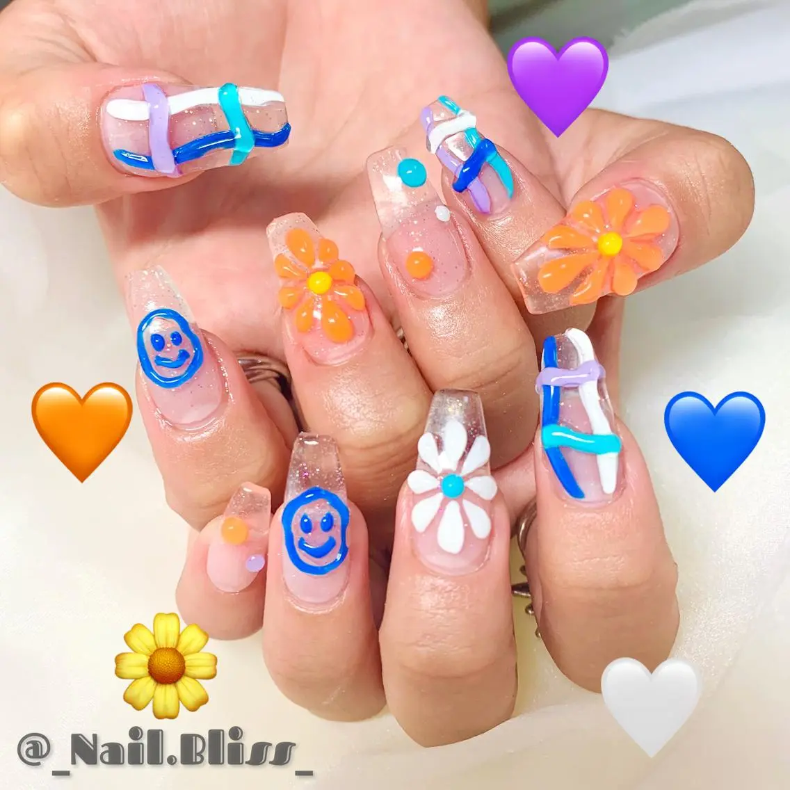 ネイル クリアネイル スカルプネイル ハンドネイル NAIL BLISSのネイルデザイン