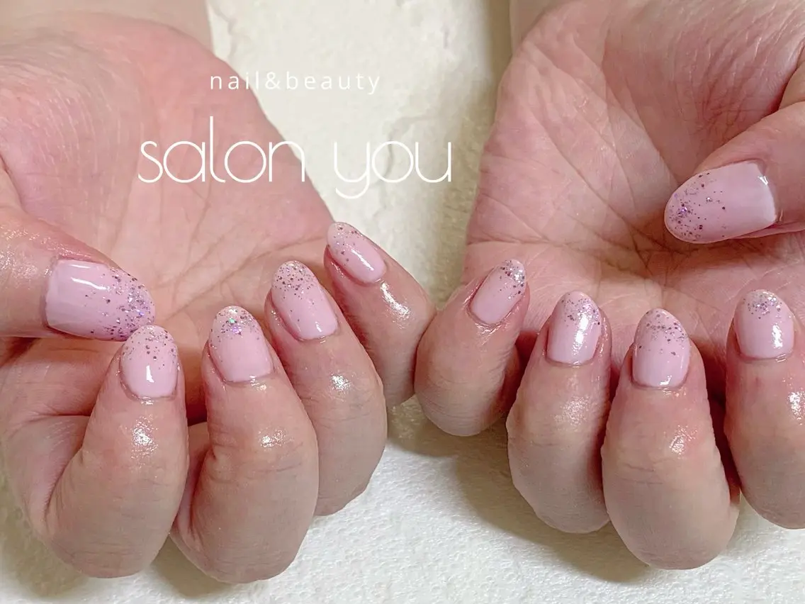 ネイル パステルネイル ピンク salon youのマツエク・マツパデザイン