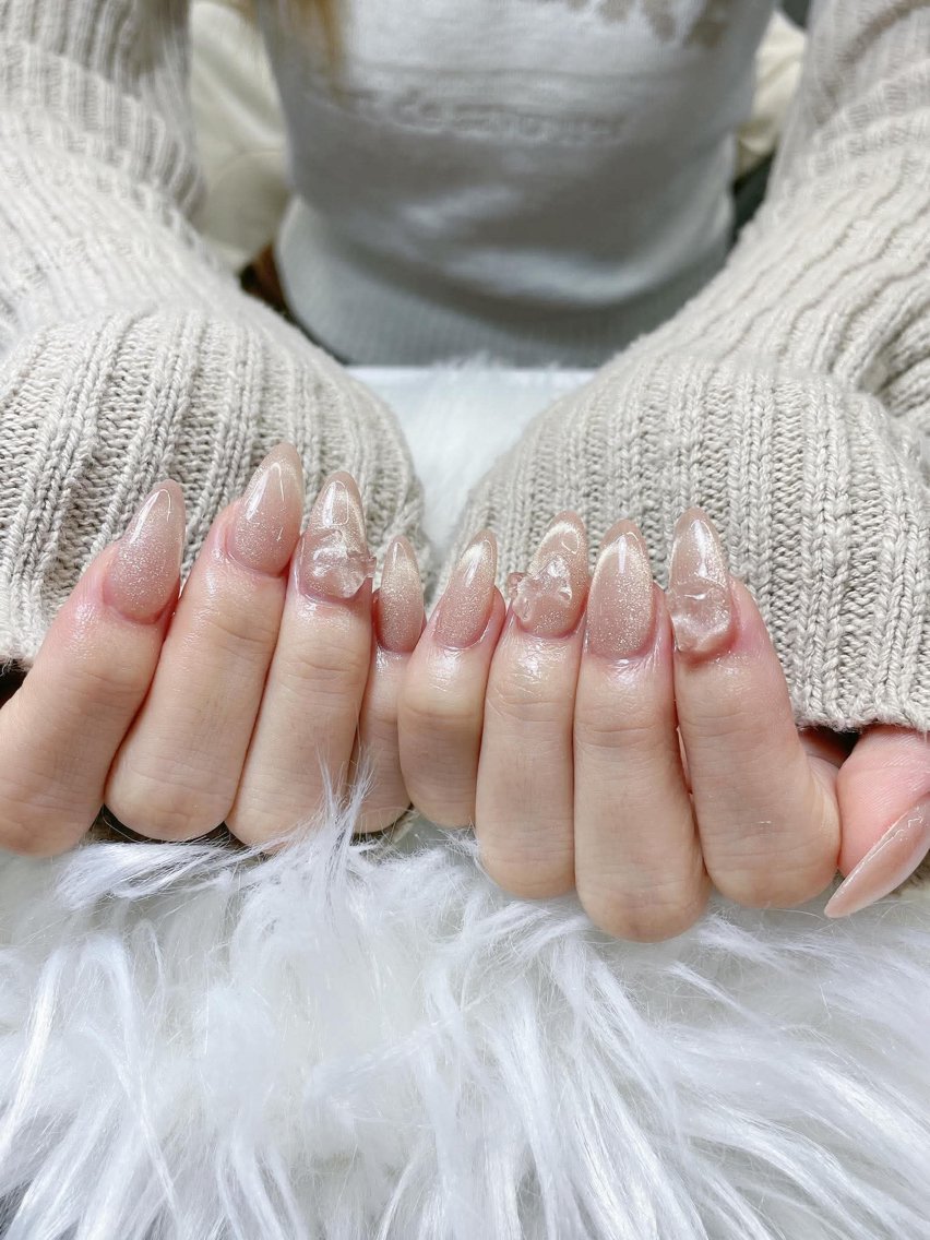 ネイル 長さ出し フレンチネイル グラデーション 韓国ネイル マグネットネイル ハンドネイル BT HEAVEN nailのネイルデザイン