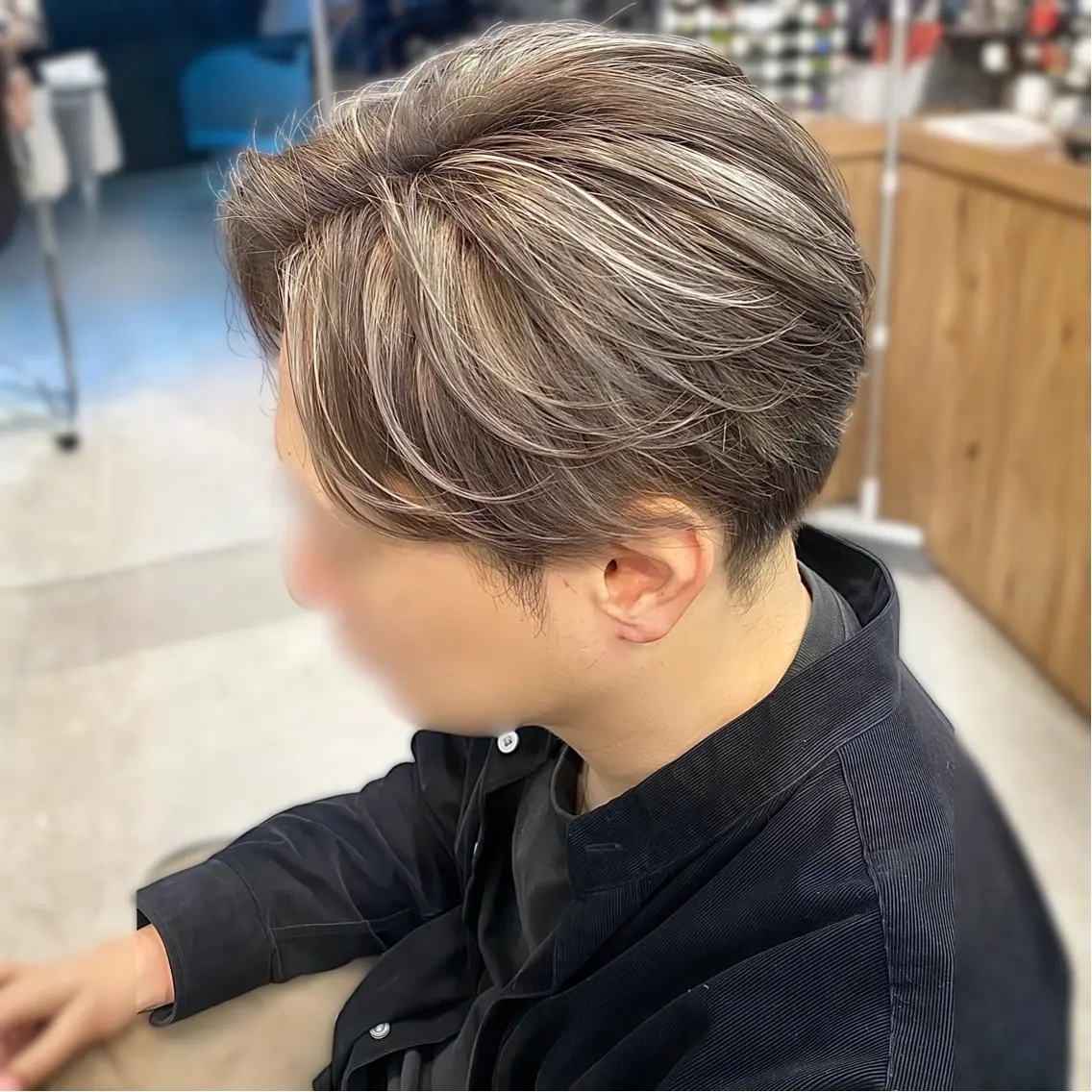 ミディアム カラー メンズ ミディアムパーマ メンズバレイヤージュ メンズハイライト メンズパーマ バレイヤージュ カット ヘアカラー メンズ特化/片山🦚 ショート/パーマのヘアスタイル