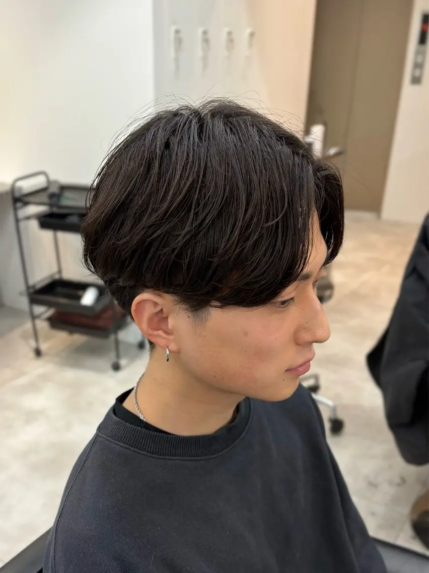 ショート パーマ メンズ フェザーパーマ メンズパーマ 大宮/メンズパーマ /田中智のヘアスタイル