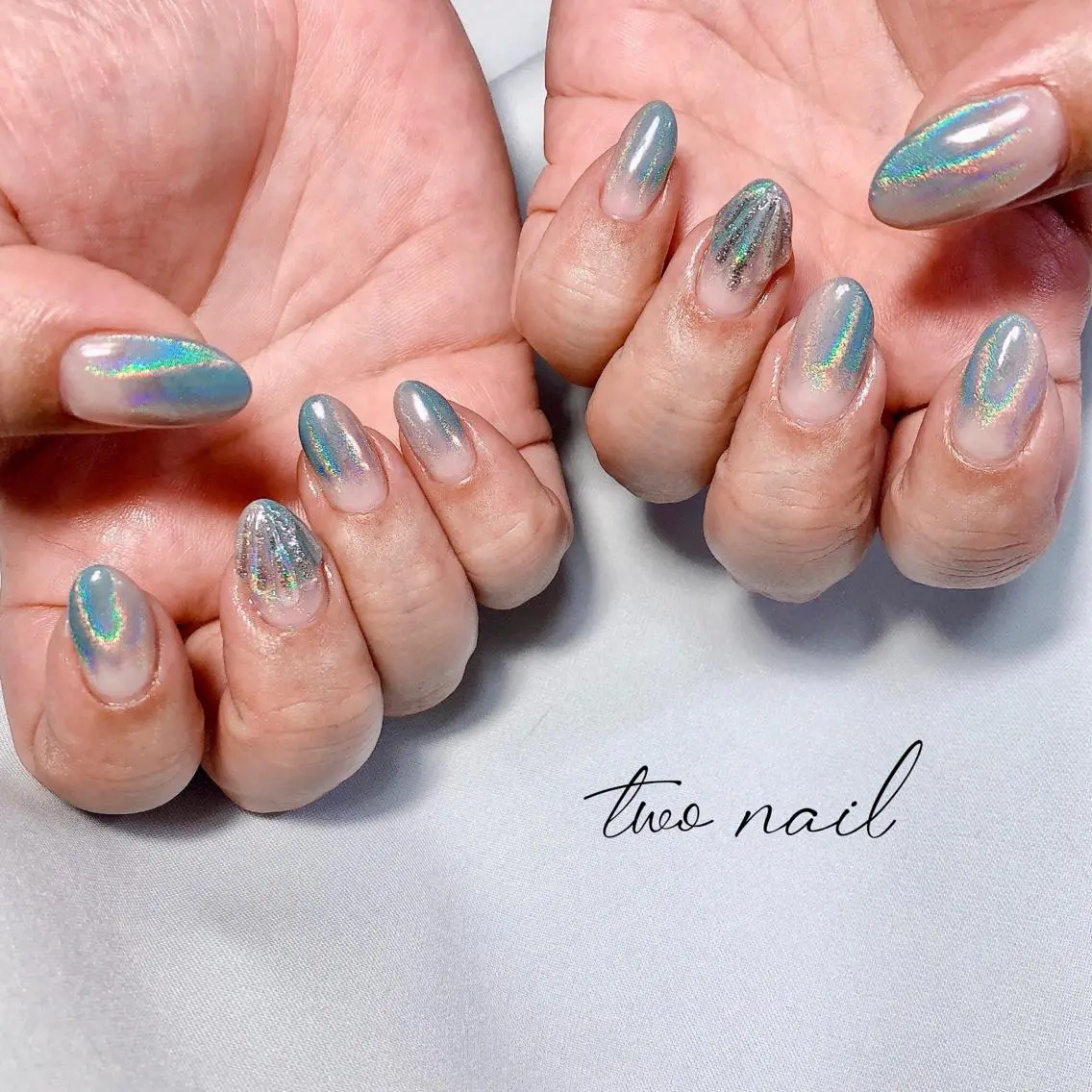 ネイル アートネイル フットネイル ハート ニュアンスネイル ホワイト two nailのネイルデザイン