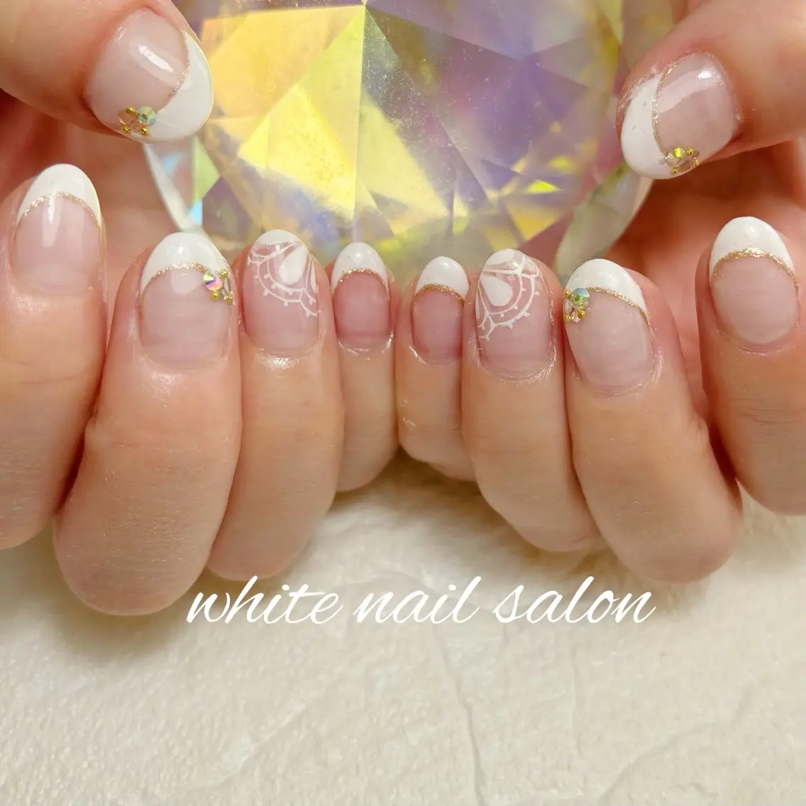 ネイル フットネイル ラメ(グリッター) ハンドネイル white nail salonのネイルデザイン