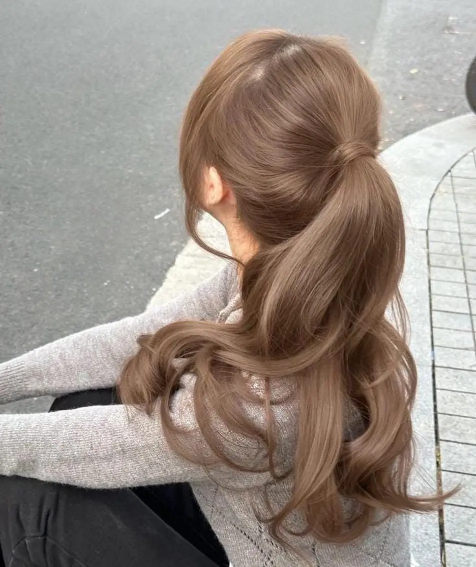 ロング カラー ベージュカラー ブリーチ 透明感カラー ダブルカラー ピンクカラー カット ヘアカラー ダブルカラー/縮毛/ ピンク/ベージュのヘアスタイル